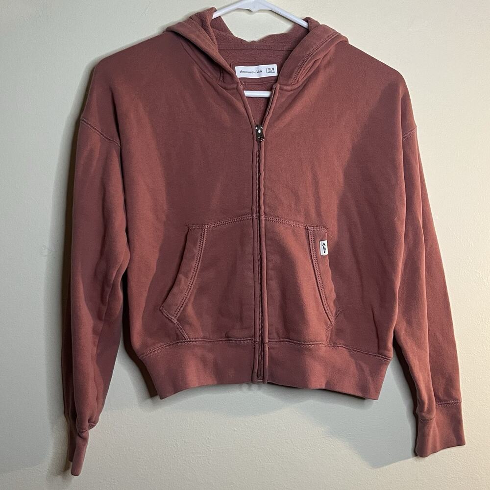 ABERCROMBIE KIDS Size 11/1 Boy/Girl tan zip up with hood